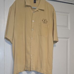 Men's Casual Tan Button Down Shirt